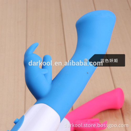 DG-002/ Silicone Dual Fake Dildo Rabbit Vibrators Vibration Massager G-spot Stimulator Sex Products